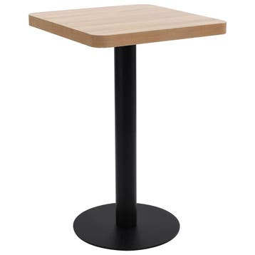 vidaXL Bistrotafel 50x50 cm MDF lichtbruin, Verzenden, Nieuw
