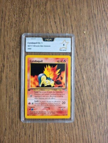 Pokémon - 5 Graded card - Squirtle, Cyndaquil, Flareon,, Hobby en Vrije tijd, Nieuw
