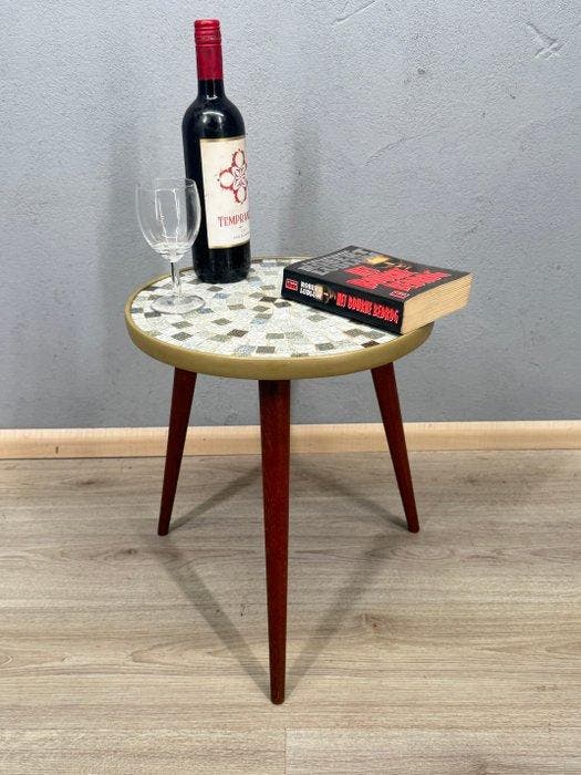 Bijzettafel - Hout, Keramiek - Mid century bijzettafel, Antiek en Kunst, Kunst | Designobjecten