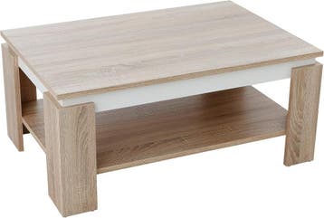 Salontafel Tim II eiken/wit | Tweede kansje | OP = OP, Gebruikt, 50 tot 100 cm, Verzenden, 50 tot 100 cm
