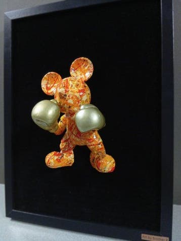 Brother X - Framed Boxing Mickey by Brother X (Luxury