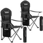 tectake Gestoffeerde campingstoel MTX, opvouwbaar, met beker, Caravans en Kamperen, Verzenden, Nieuw