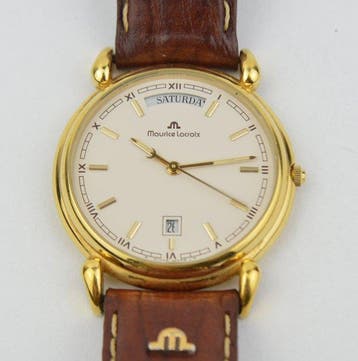 Maurice Lacroix - 96376 Gold Plated 33mm Date Calendar -, Nieuw