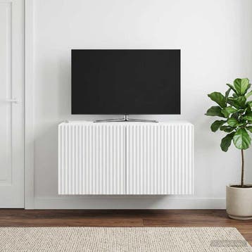 vidaXL Wandmontage TV-kast Wit 59,5 x 41 x 30 cm Bewerkt, Verzenden, Nieuw