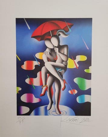 Mark Kostabi (1960) - Incontro metafisico