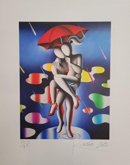 Mark Kostabi (1960) - Incontro metafisico, Antiquités & Art, Antiquités | Autres Antiquités