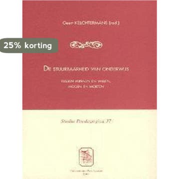 De stuurbaarheid van onderwijs / Studia Paedagogica / 37, Verzenden