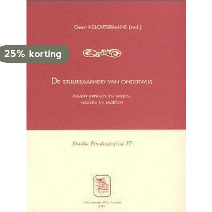De stuurbaarheid van onderwijs / Studia Paedagogica / 37, Livres, Livres d'étude & Cours, Envoi