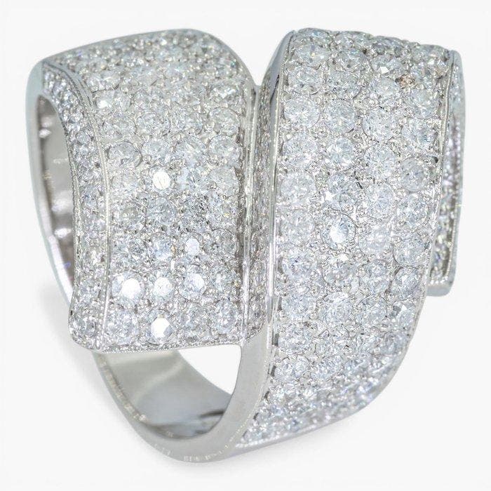 Zonder minimumprijs - Ring - 14 karaat HRD, Witgoud -, Bijoux, Sacs & Beauté, Bagues