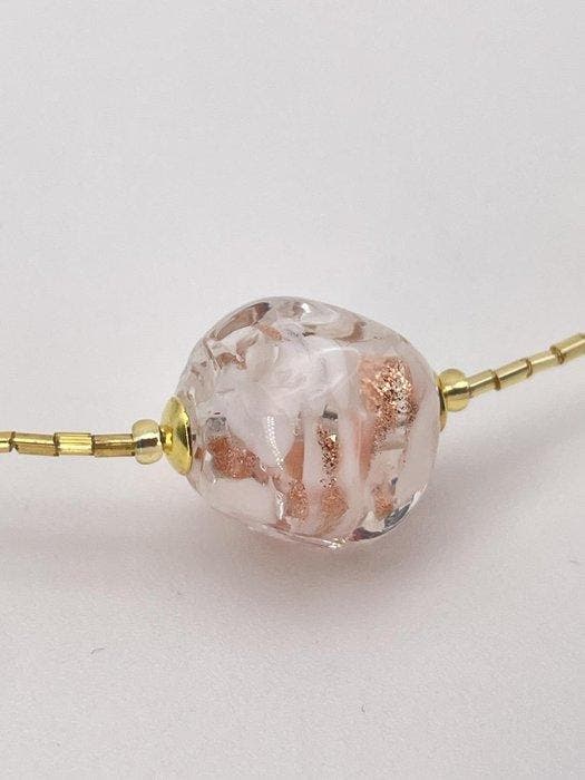 Murano-glas - Halsketting - Murano-glas met bladgoud, Antiek en Kunst, Antiek | Glaswerk en Kristal