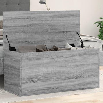 vidaXL Opbergbox 100x42x46 cm bewerkt hout grijs sonoma, Verzenden, Nieuw