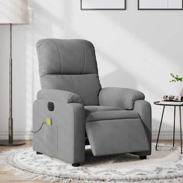 vidaXL Massagestoel elektrisch verstelbaar microvezelstof, Verzenden, Nieuw
