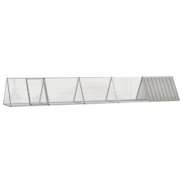 vidaXL Konijnenhok 504,5x80,5x71 cm gegalvaniseerd staal, Verzenden