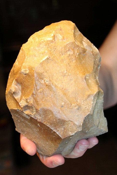 Paleolithisch Vuursteen Biface - 180 mm (Zonder, Antiek en Kunst, Antiek | Overige Antiek