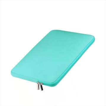 Laptop sleeve 13.3 inch mintgroen Soft Touch waterbestendig, Ophalen of Verzenden, Nieuw