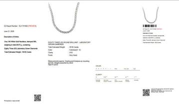 Halsketting - 14 karaat Witgoud - 39.95ct. tw. Diamant, Nieuw