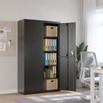 vidaXL Archiefkast 105x40x180 cm staal zwart, Huis en Inrichting, Kasten | Overige, Verzenden, Nieuw
