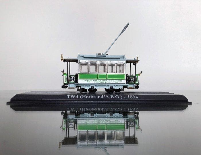 Atlas H0 - Modeltram (1) - Duitse TW4 Herbrand A.E.G. 1894, Hobby & Loisirs créatifs, Trains miniatures | HO
