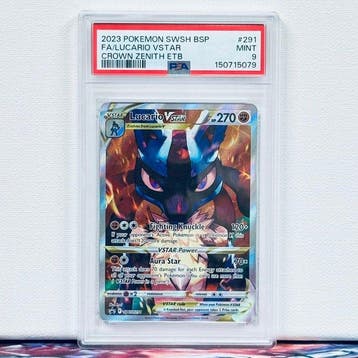 Pokémon Graded card - FA/LUCARIO VSTAR #291 - Pokémon - PSA, Hobby en Vrije tijd, Verzamelkaartspellen | Pokémon, Nieuw