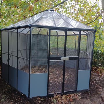 Voliere voor vogels  9m2 in aluminium, Dieren en Toebehoren, Verzenden, Nieuw, Aluminium, Volière