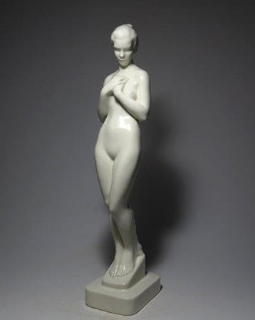 Sándor Oláh (1907-1983) - sculptuur, Lady Sculpture (42cm) -
