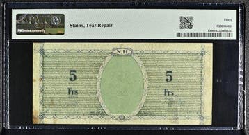 Nieuwe Hebriden. - 5 Francs - ND (1943) - Pick 1 (Zonder