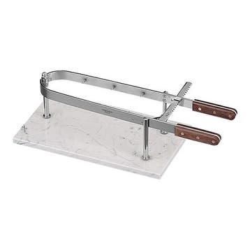 Hamklem RVS met marmer plateau | 45x27cm EMGA, Verzenden