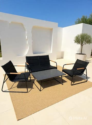 Luxe Loungeset aluminium 110x60cm (Loungesets, Tuinmeubelen), Ophalen of Verzenden, Nieuw