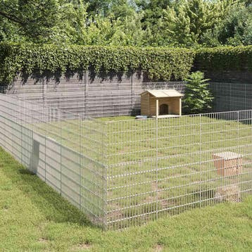 vidaXL Dierenverblijf 48 panelen 54x100 cm gegalvaniseerd, Dieren en Toebehoren, Verzenden, Nieuw
