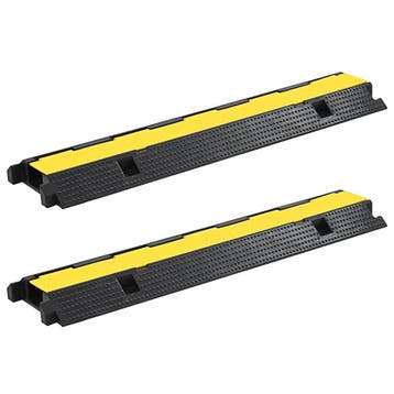 vidaXL Kabelbeschermer drempels 1 tunnel 100 cm rubber 2 st, Huis en Inrichting, Verzenden, Nieuw