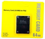 PS2 64MB Memory Card Zwart (Third Party) (Nieuw), Games en Spelcomputers, Spelcomputers | Sony PlayStation 2, Ophalen of Verzenden