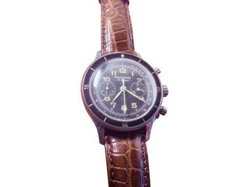 Veiling - Blancpain | Air Command Chronograaf met Houten Box, Bijoux, Sacs & Beauté