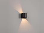 Veiling - 4x 12W LED zwart Wandlamp rond duo licht verstelba, Tuin en Terras, Nieuw