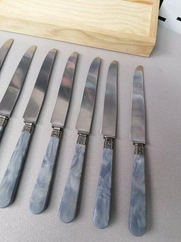 Ensemble de couteaux de table (8) - Résine, Acier