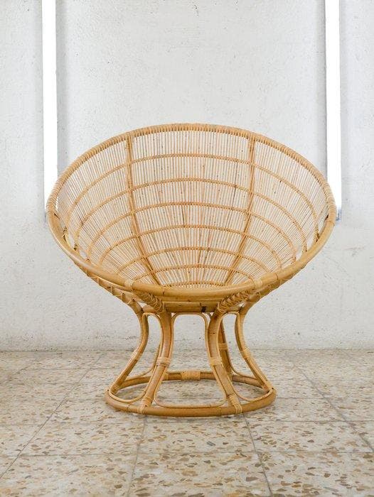Sika Design - Franco Albini - Stoel - Luna - Rattan -, Antiquités & Art, Art | Objets design