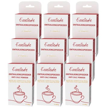 ECCELLENTE Ontkalkingspoeder voor Koffiemachines - 18x, Verzenden, Nieuw