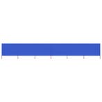 vidaXL Windscherm 6-panelen 800x80 cm stof azuurblauw, Tuin en Terras, Verzenden, Nieuw