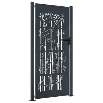Design poort staal 105x205cm, 35% korting - Retour deal, Tuin en Terras, Tuinpoorten, Zo goed als nieuw, Looppoort, Staal, 100 tot 150 cm