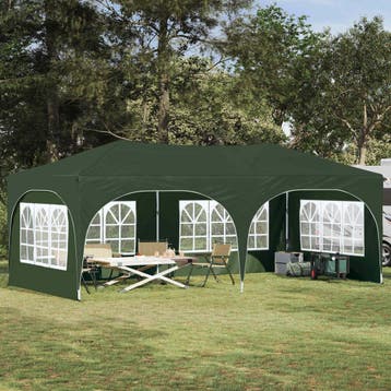 vidaXL Pop-up Feesttent 575 x 288 x 245 cm Groen Oxford Stof, Verzenden, Nieuw