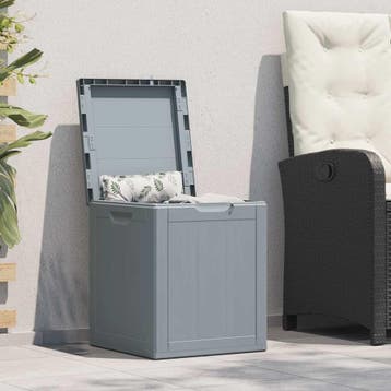 vidaXL Tuinbox 90 L PP houtlook grijs, Tuin en Terras, Verzenden, Nieuw