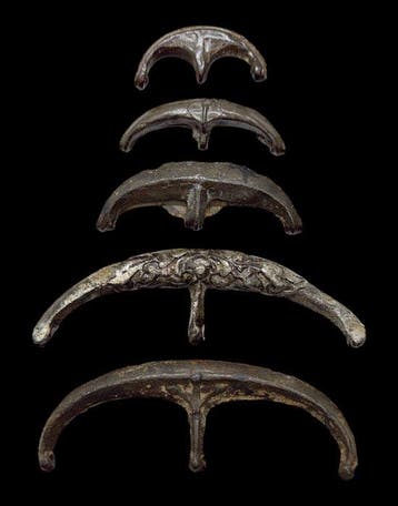 Indonesië. Lot of 5 beautiful decorated pieces of 11-16th, Postzegels en Munten
