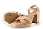 Manfield Sandalen in maat 39 Beige, Verzenden, Beige, Sandalen of Muiltjes, Manfield