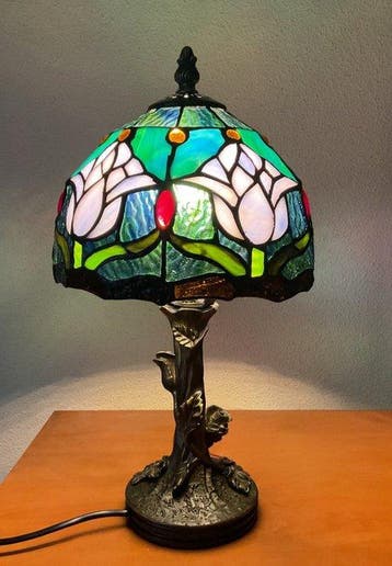 Tafellamp - Tiffany-stijl lamp - Glas-in-lood