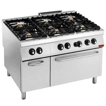 Fornuis + Oven | MAXIMA 900+ | Gas | 6 Branders (2x 10kW +, Verzenden