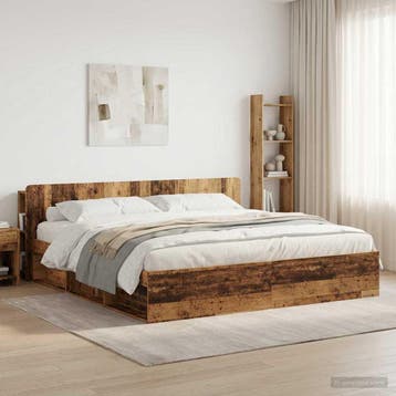vidaXL Hoofdeinde Kast met opslag Oud hout Bewerkt hout, Verzenden