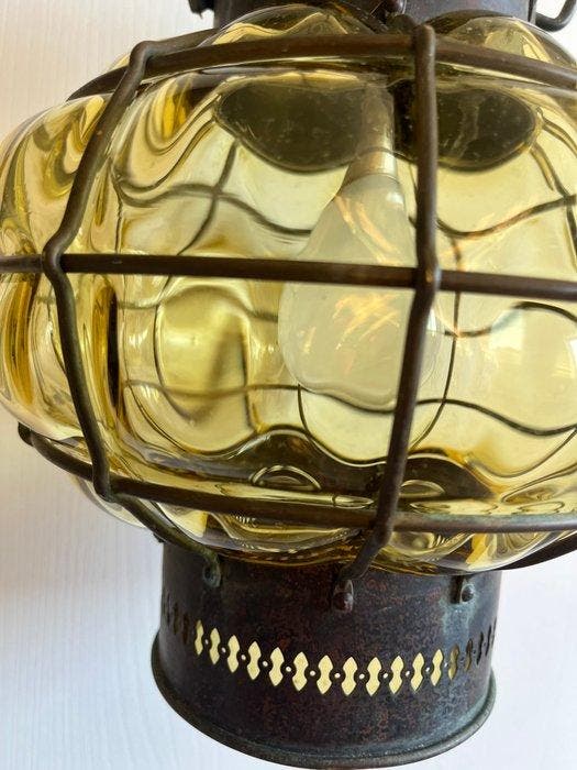Ankerlicht - Plafondlamp - Uraniumglas - Ankerlicht, Antiquités & Art, Art | Objets design