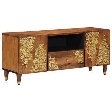 vidaXL TV Kast Honing bruin 105 x 33 x 46 cm Massief Mango, Verzenden, Nieuw