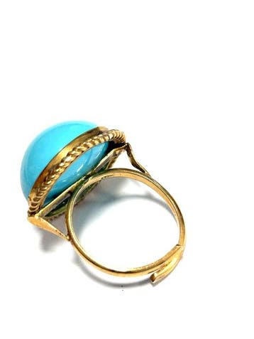 Turquoise - Zilver - Ring