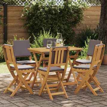 vidaXL Bistrostoelen voor buiten 6 st Donkergrijs Massief, Tuin en Terras, Tuinstoelen, Verzenden, Nieuw