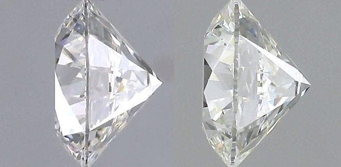 Sans prix de réserve - 2 pcs Diamant (Naturelle) - 0.88 ct -, Bijoux, Sacs & Beauté, Pierres précieuses